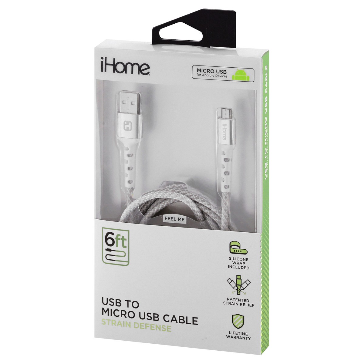 slide 5 of 11, iHome 6 Feet Strain Defense USB to Micro USB Cable 1 ea, 1 ct
