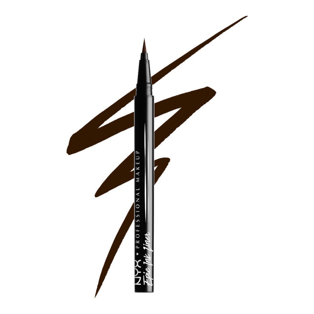 slide 1 of 6, Nyx Professional Makeup Epic Ink Eye Liner Brown, 0.03 fl oz