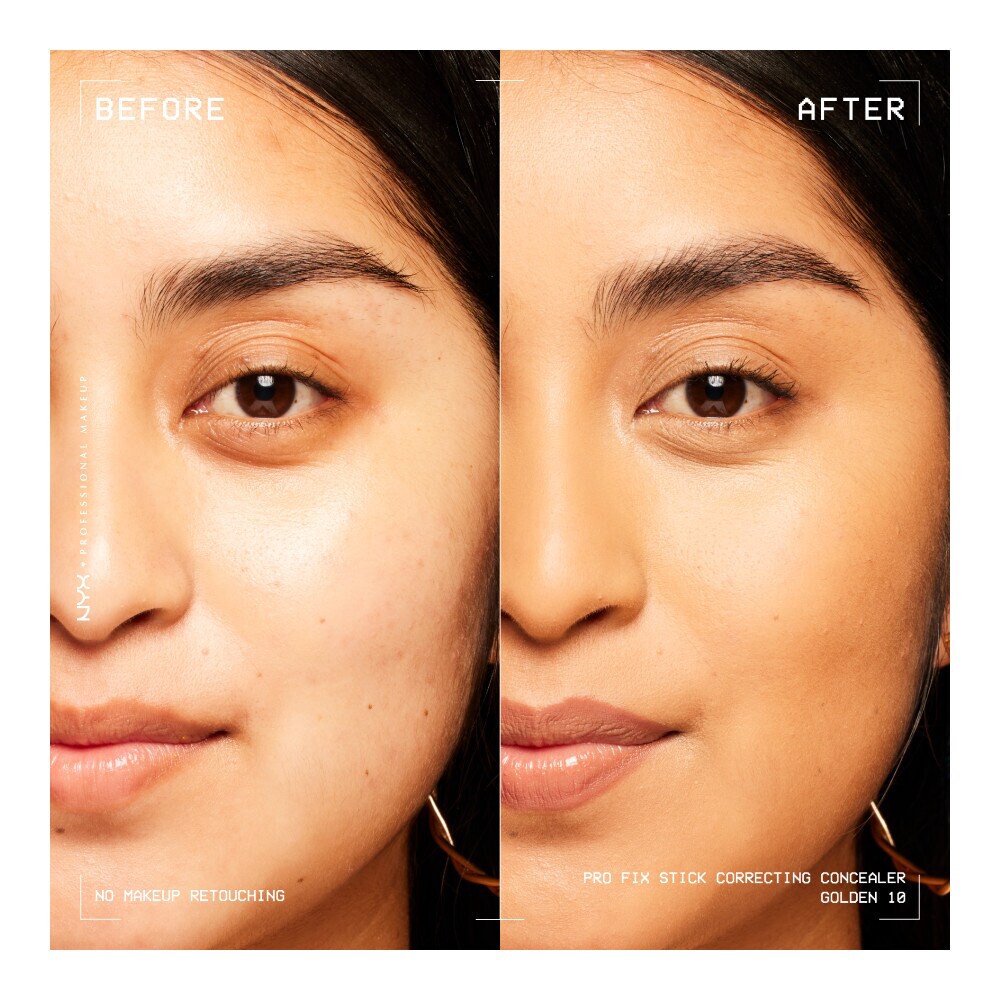 slide 5 of 6, Nyx Professional Makeup Pro Fix Stick Correcting Concealer 10 Golden, 0.05 oz