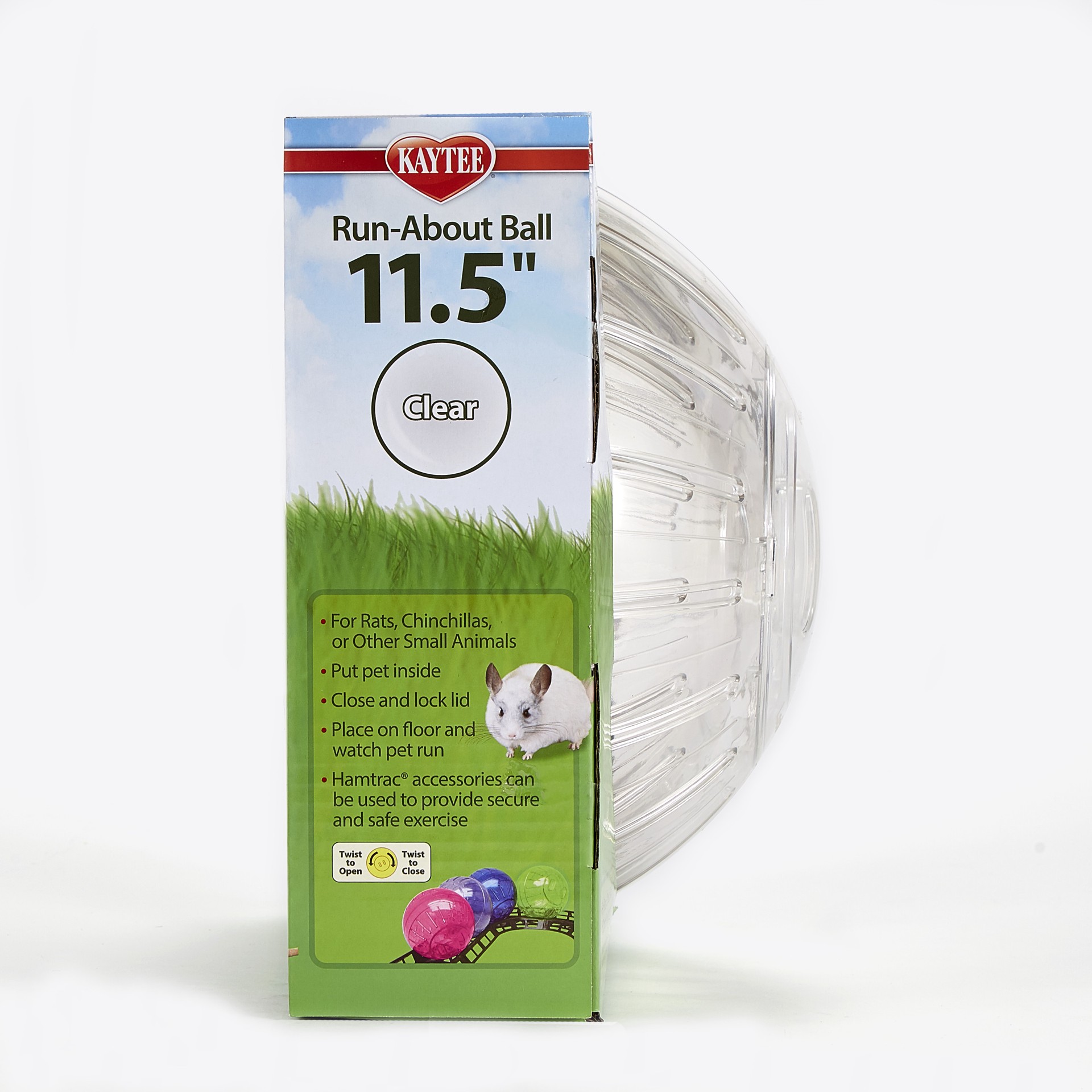 slide 5 of 10, Kaytee Hard Goods Kaytee Run-About Ball Giant Clear 11.5 Inches, 1 ct