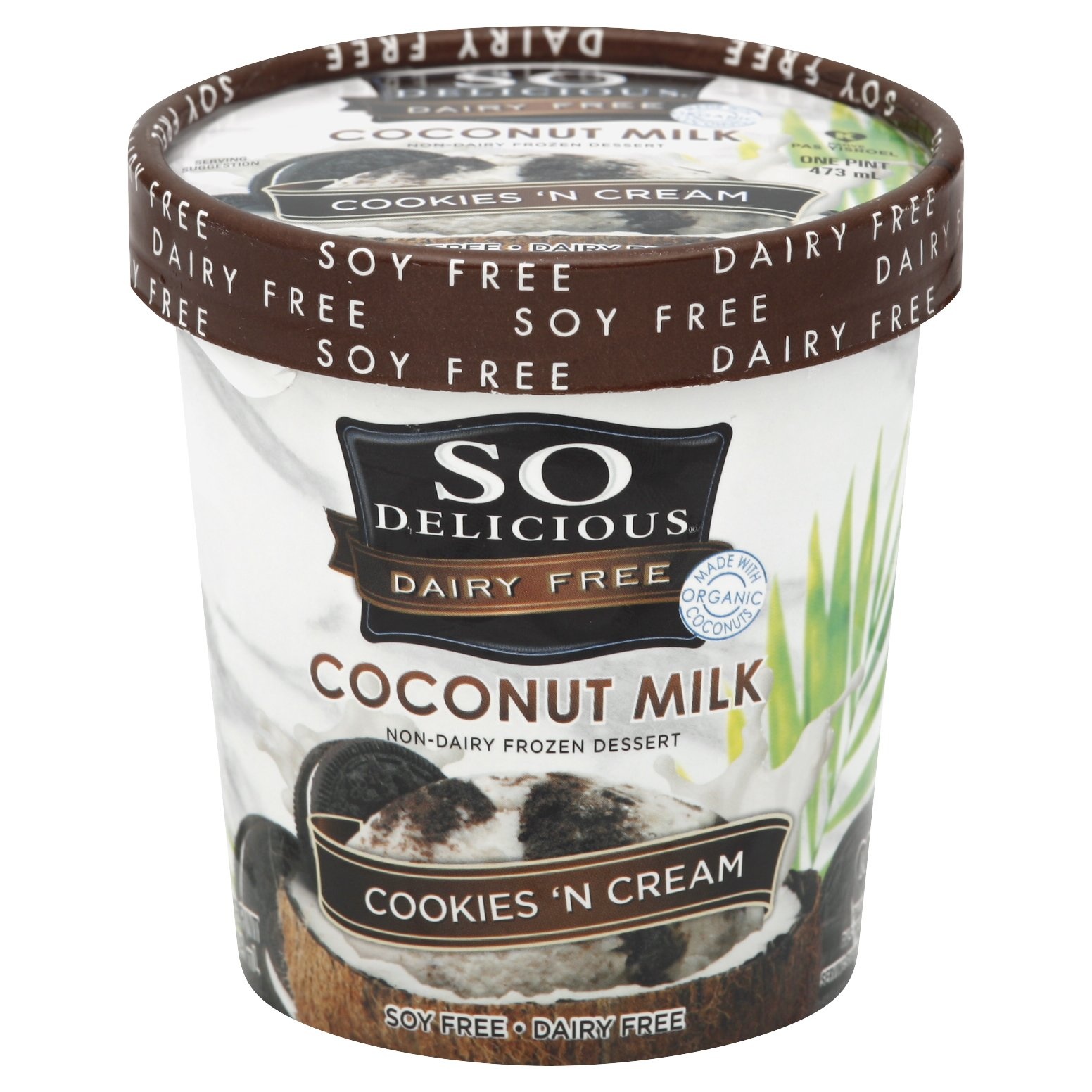 slide 1 of 1, So Delicious Dairy Free Coconutmilk Cookies 'n' Cream Frozen Dessert, 1 pint