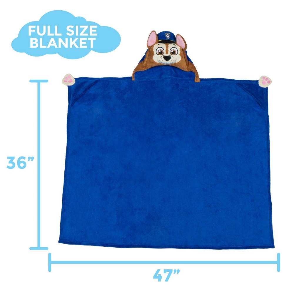 slide 2 of 6, As Seen on TV Comfy Critters Throw Blanket - Paw Patrol Chase, 36 in x 47 in