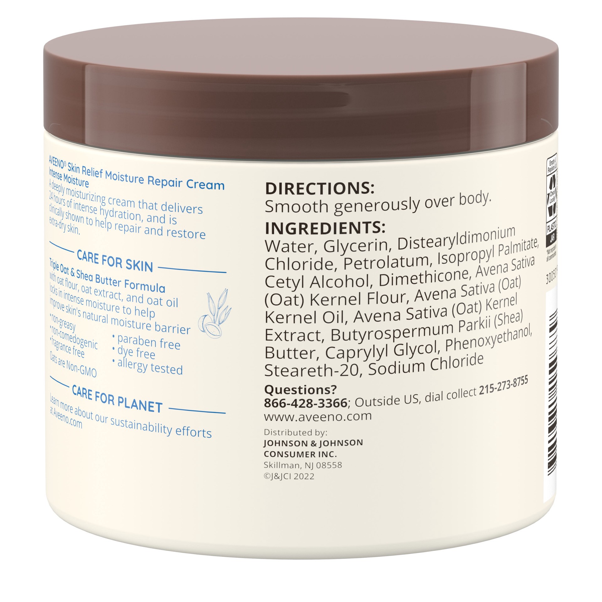 slide 5 of 9, Aveeno Skin Relief Intense Moisture Repair Body Cream with Triple Oat & Shea Butter Formula, Helps Relieve & Restore Extra-Dry Skin with Long-Lasting Moisture, Fragrance-Free, 11 oz, 11 oz