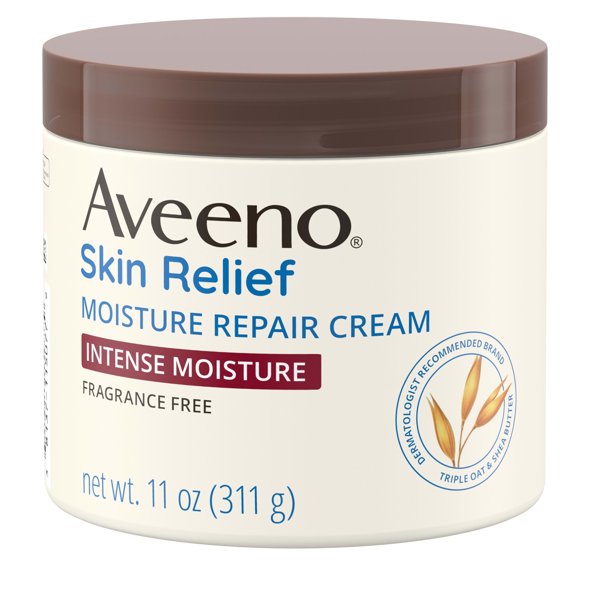 slide 1 of 9, Aveeno Skin Relief Intense Moisture Repair Body Cream with Triple Oat & Shea Butter Formula, Helps Relieve & Restore Extra-Dry Skin with Long-Lasting Moisture, Fragrance-Free, 11 oz, 11 oz