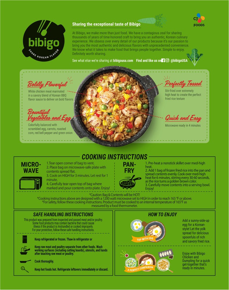 slide 2 of 4, Bibigo Frozen Korean Style Fried Rice Chicken - 18oz, 18 oz