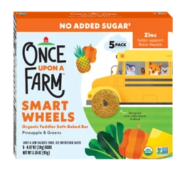Once Upon a Farm™ Organic Smart Wheels Pineapple & Greens Bars, 5 ct / 0.67 oz