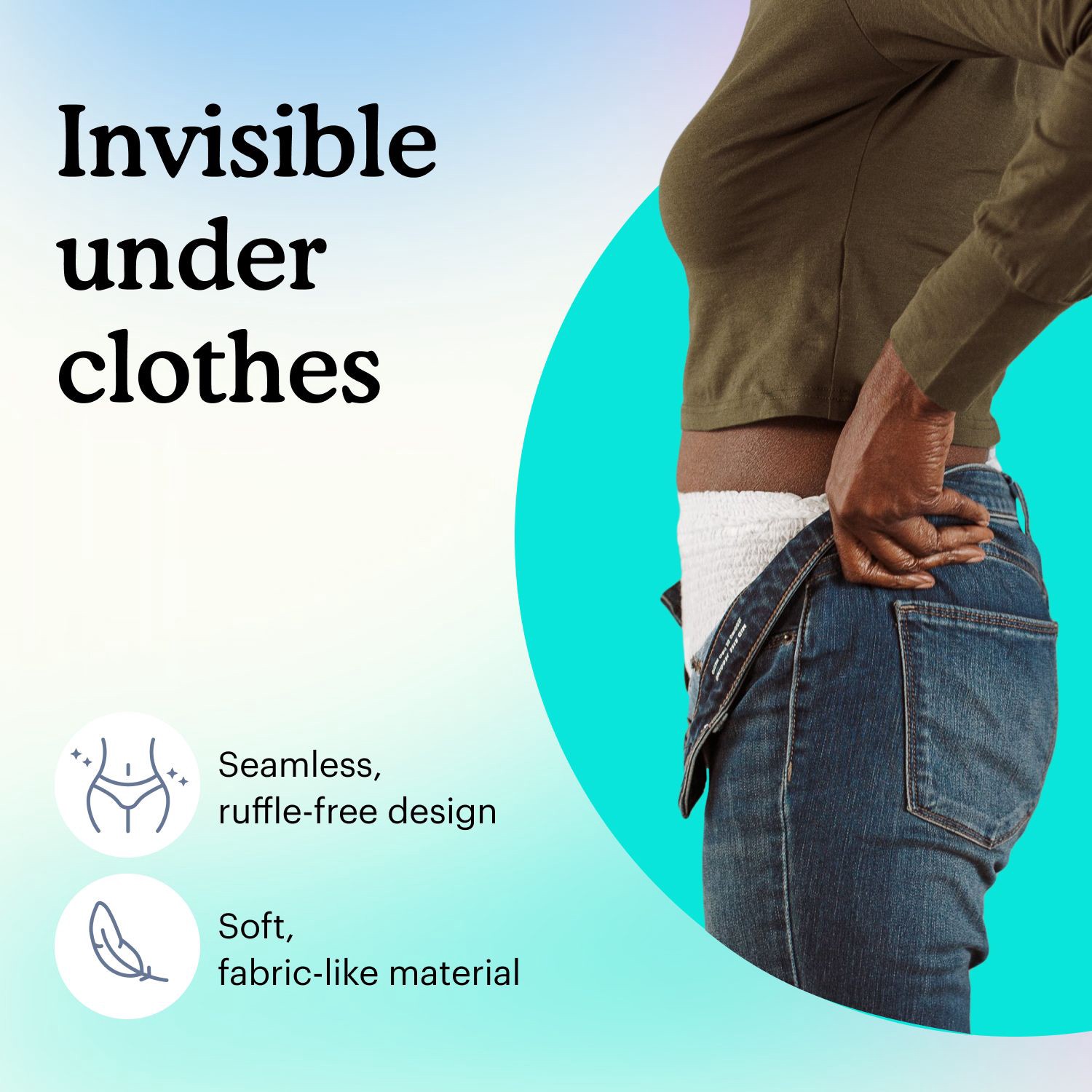 slide 8 of 12, Because Sensitive Plant-Based Liner L Overnight Underwear (60-125 lbs) 14 Each, 14 ct