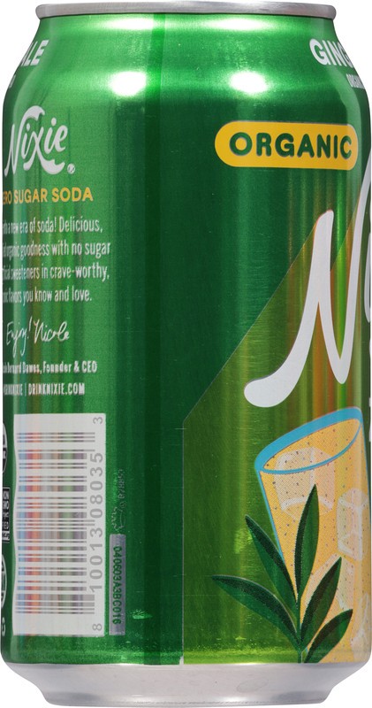 slide 4 of 5, Nixie Zero Sugar Ginger Ale Soda, 12 fl oz