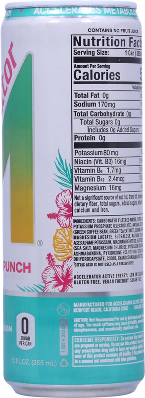 slide 5 of 5, Accelerator Zero Sugar Tropical Punch Energy Drink 12 fl oz, 12 fl oz