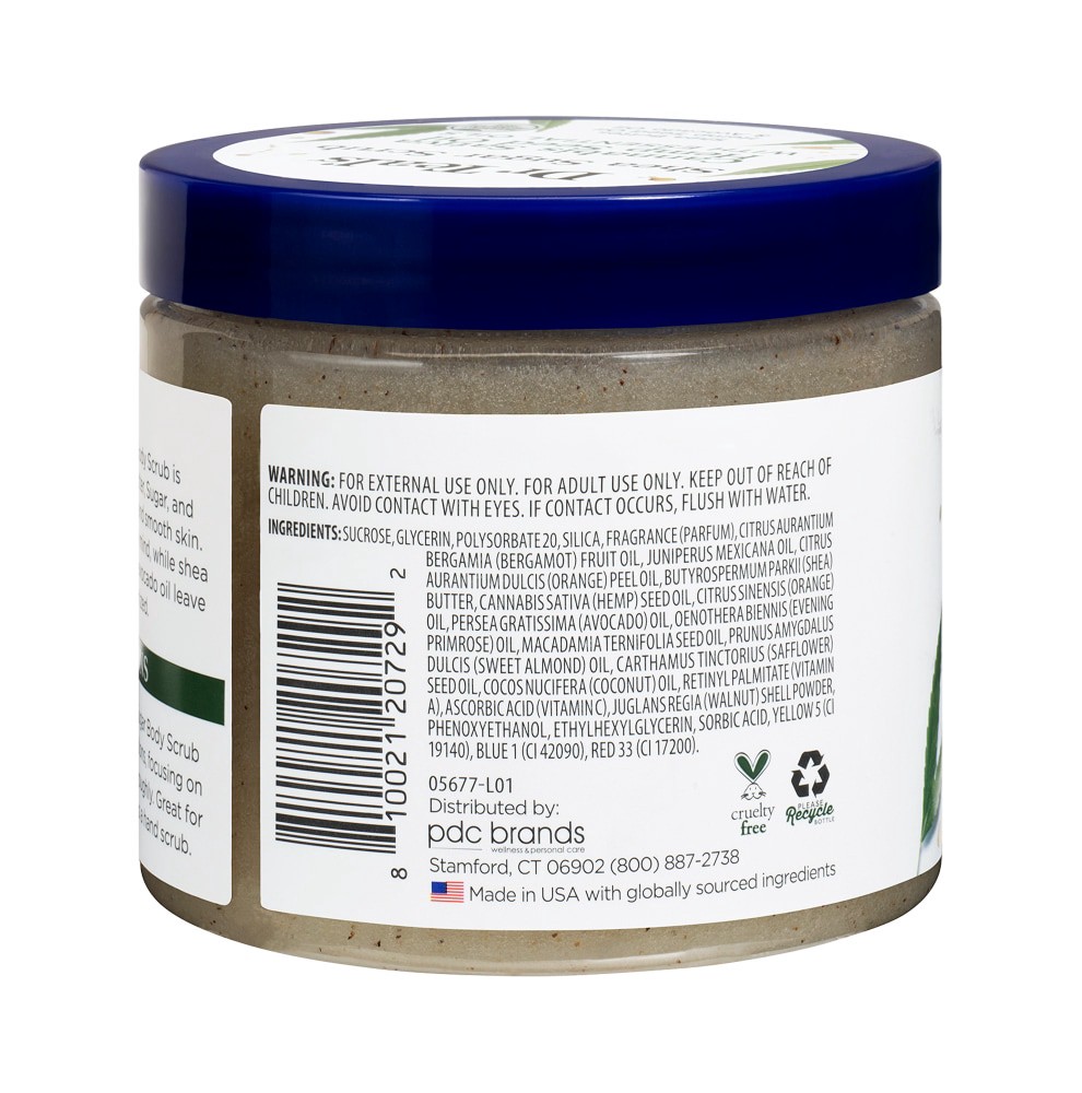 slide 4 of 4, Dr. Teal's Cannabis Setiva Hemp Seed Oil Shea Sugar Scrub, 19 oz