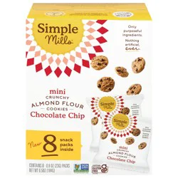 Simple Mills Crunchy Chocolate Chip Mini Almond Flour Cookies