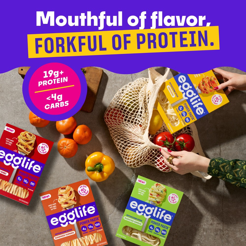 slide 2 of 6, egglife Gluten Free Original POWER PASTA, 9 oz