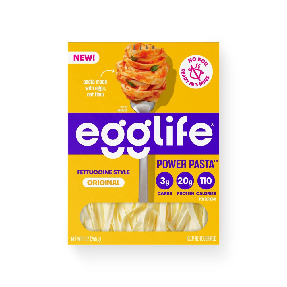 slide 4 of 4, egglife Gluten Free Original POWER PASTA, 9 oz