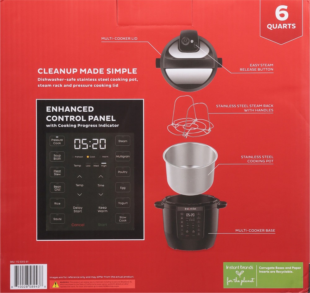 slide 4 of 6, Instant Pot Rio 6-Quart Multicooker, 6 qt
