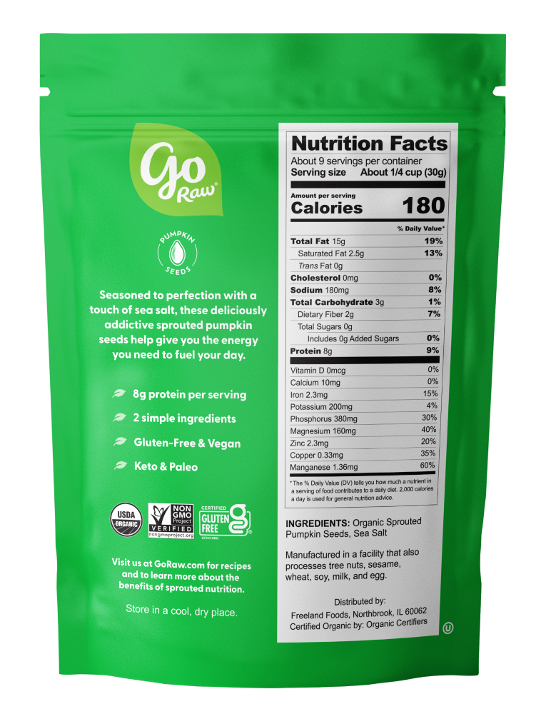 slide 2 of 2, Go Raw Organic Sprouted Pumpkin Seeds with Sea Salt 10 oz, 10 oz