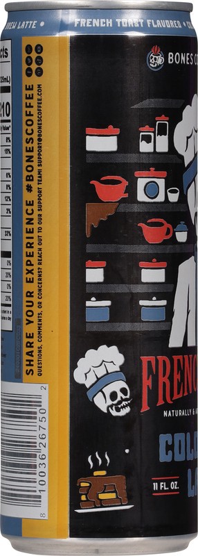 slide 5 of 5, Bones Coffee Company Rtd Frnch Toast 11, 11 oz