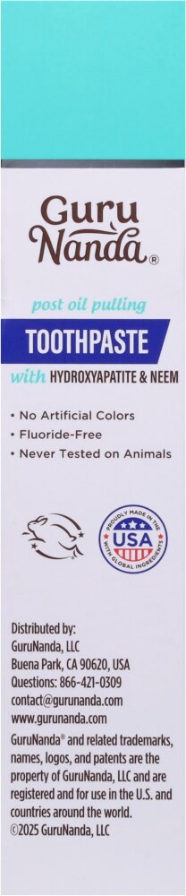 slide 4 of 5, Guru Nanda® Post Oil Pulling Toothpaste, 4.2 oz