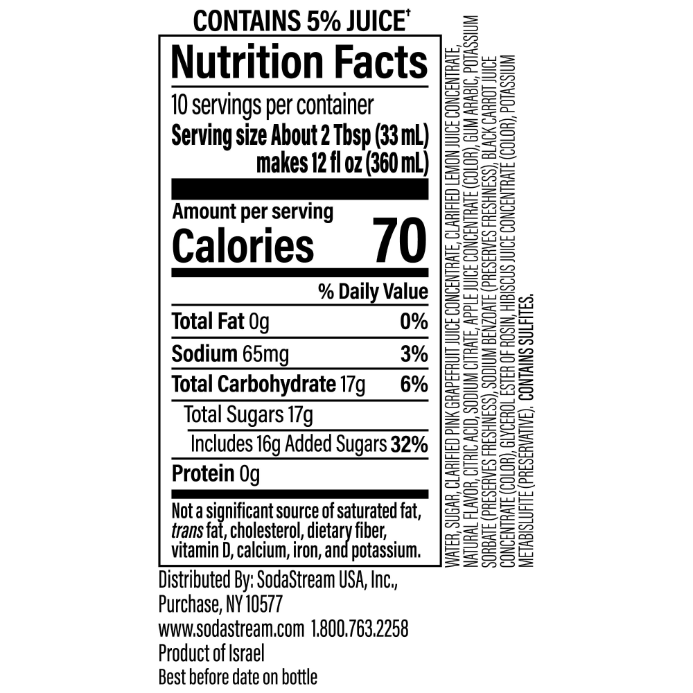 slide 5 of 6, SodaStream Crafted Non-Alcoholic Elderflower & Grapefruit Cocktail Mixer, 1 ct