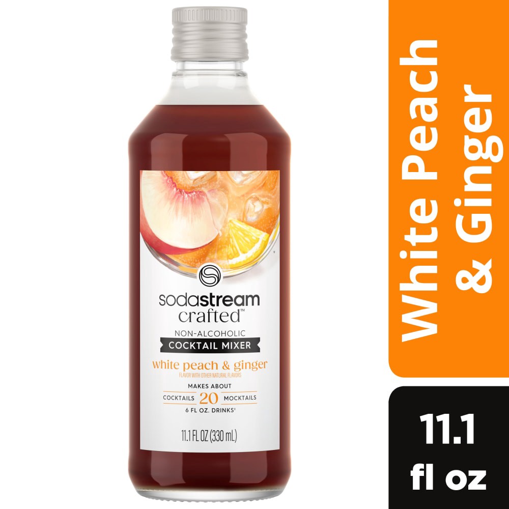 slide 6 of 6, SodaStream Crafted Non-Alcoholic White Peach & Ginger Cocktail Mixer, 1 ct