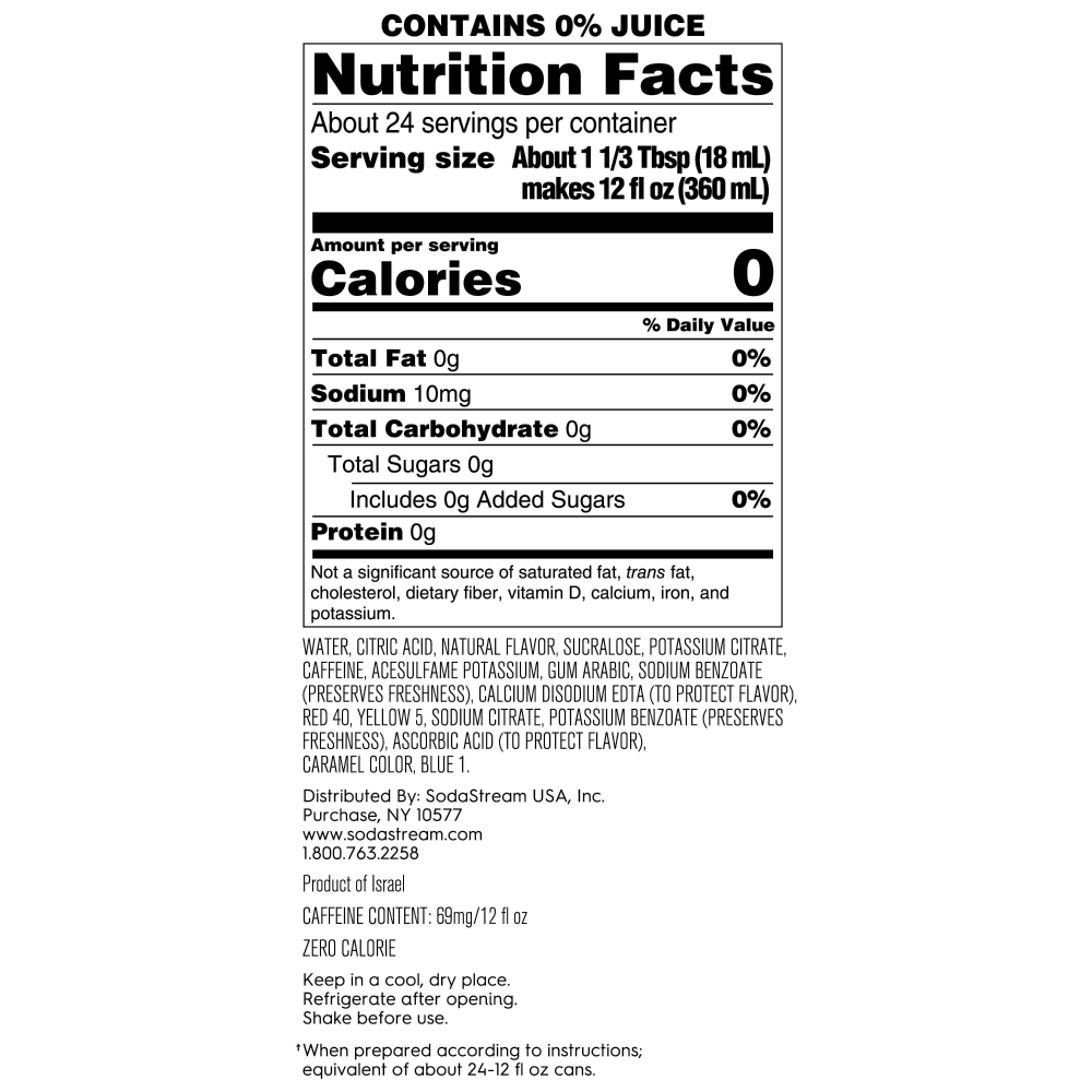 slide 3 of 6, SODA STREAM SodaStream Mountain Dew Code Red Zero Flavor, 1 ct