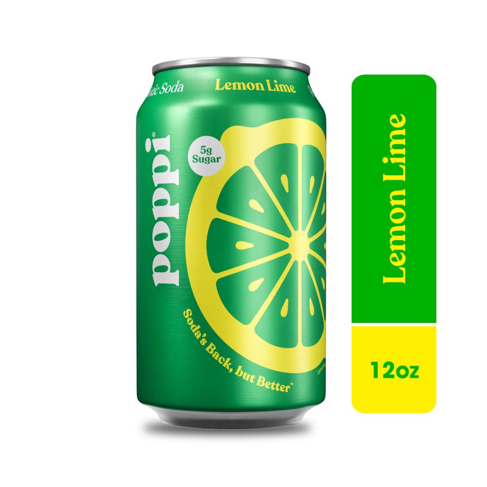 slide 6 of 6, Poppi Lemon Lime Prebiotic Soda - 12 fl oz, 12 fl oz