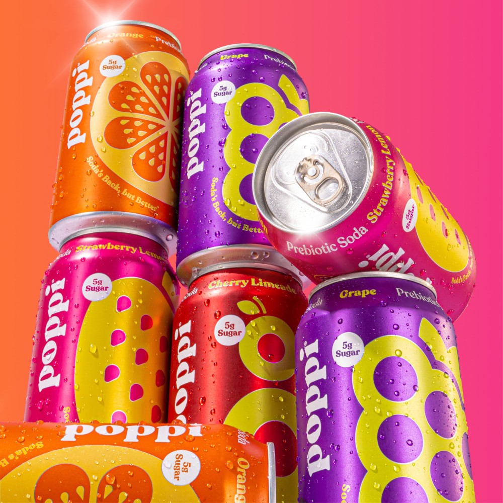 slide 6 of 6, Poppi Assorted Prebiotic Soda Variety Pack 8 - 12 fl oz Cans, 8 ct; 12 fl oz
