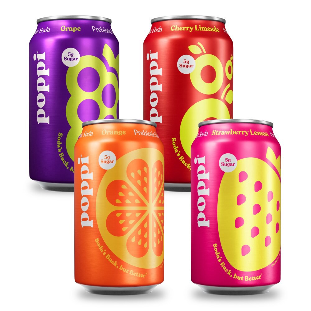 slide 2 of 5, Poppi Assorted Prebiotic Soda Variety Pack 8 - 12 fl oz Cans, 8 ct; 12 fl oz