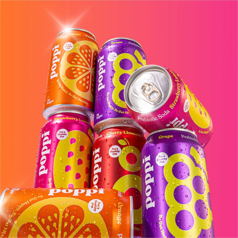 slide 2 of 5, Poppi Assorted Prebiotic Soda Variety Pack 8 - 12 fl oz Cans, 8 ct; 12 fl oz
