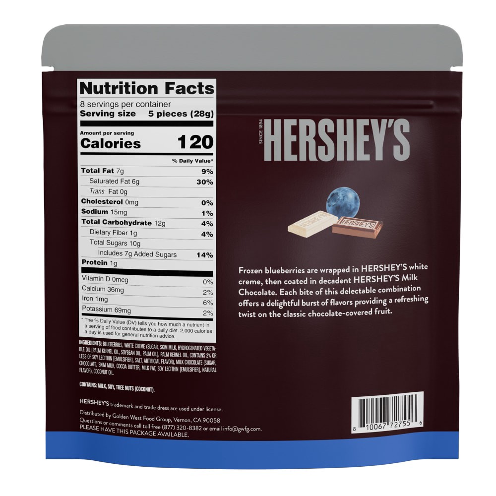 slide 2 of 2, Hershey's Blueberries with White and Milk Chocolate, 8 oz