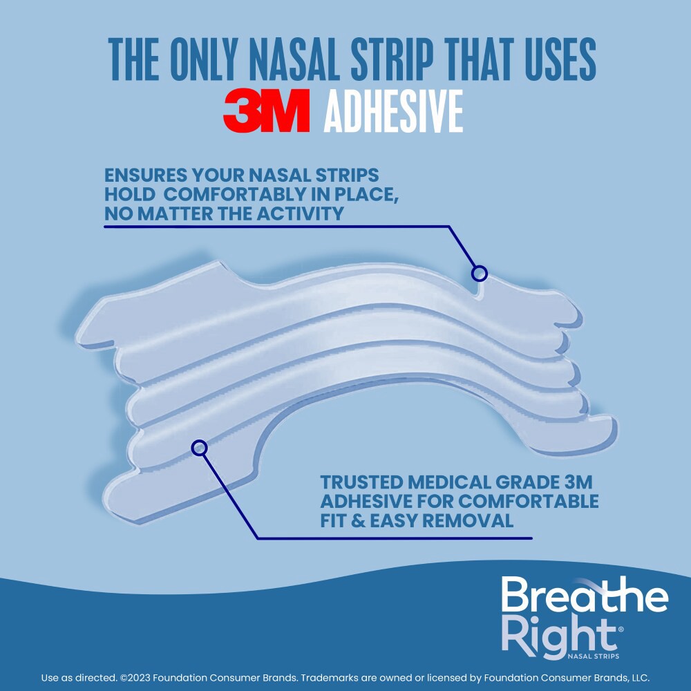 slide 5 of 6, Breathe Right Nasal Strips, Drug-Free, Clear, Extra Strength, 26 ct