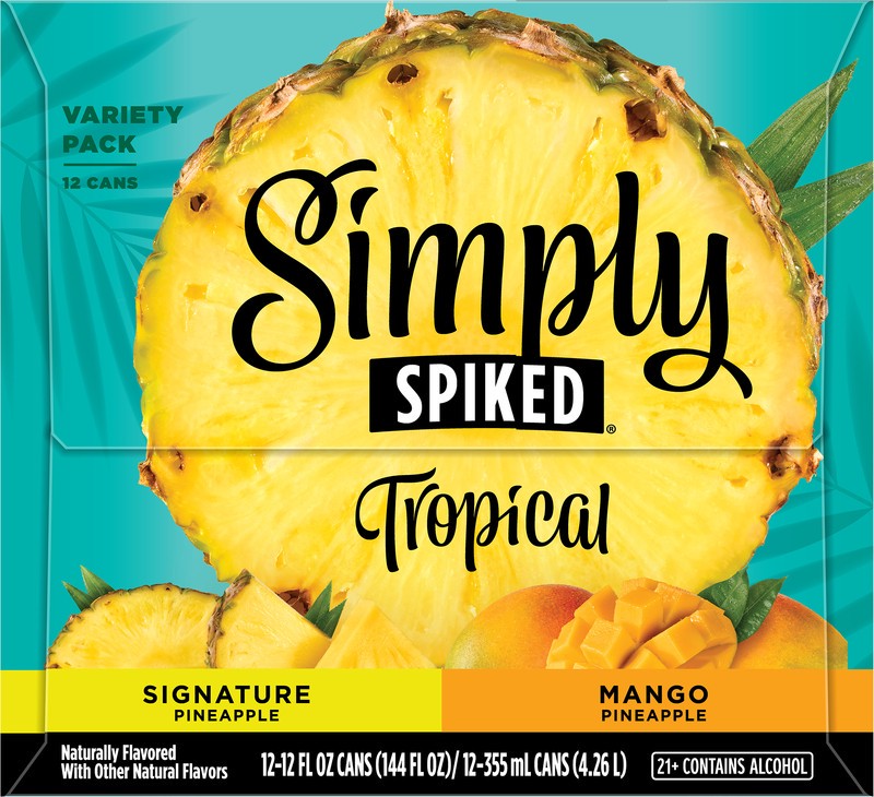 slide 2 of 5, Simply Spiked Tropical 12pk 12oz Cans, 12 ct; 12 oz