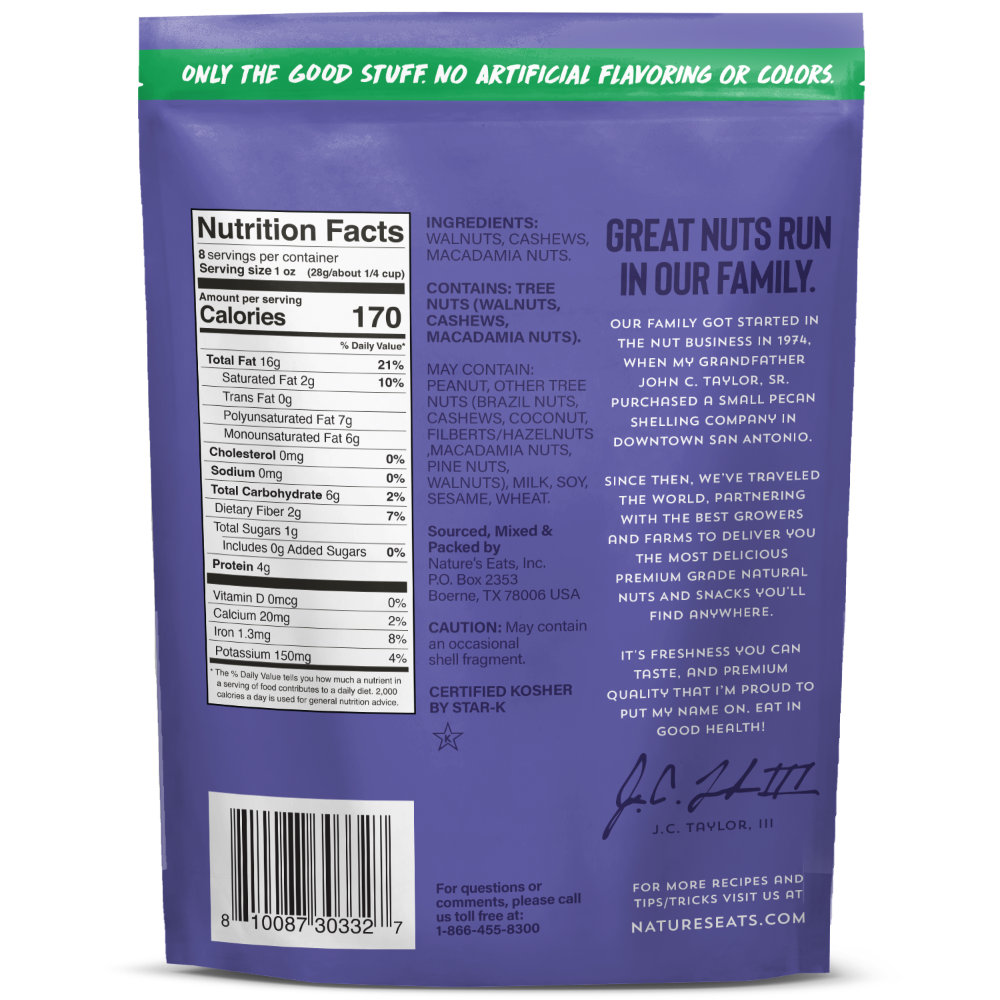 slide 2 of 2, Nature's Eats Nuts for Paleo Raw Snack Mix, 8 Oz., 1 ct