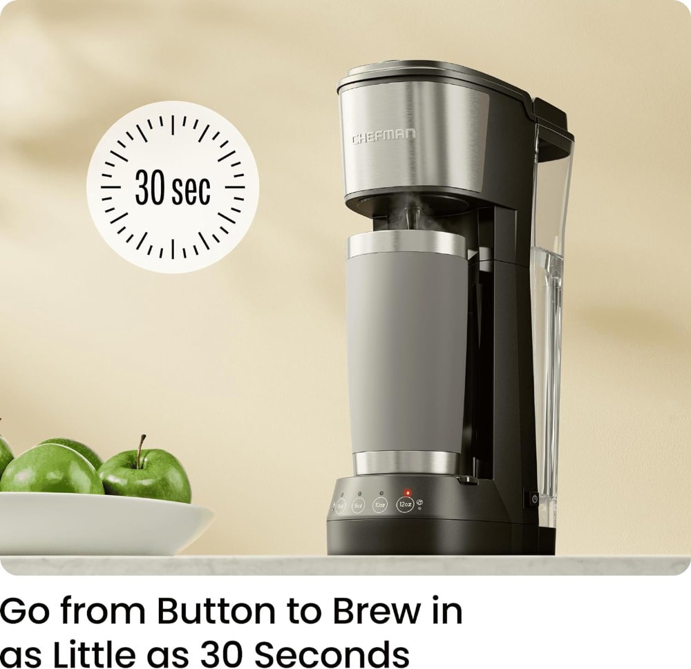 slide 3 of 6, Chefman InstaCoffee Max Single-Serve Brewer with Lift, 1 ct