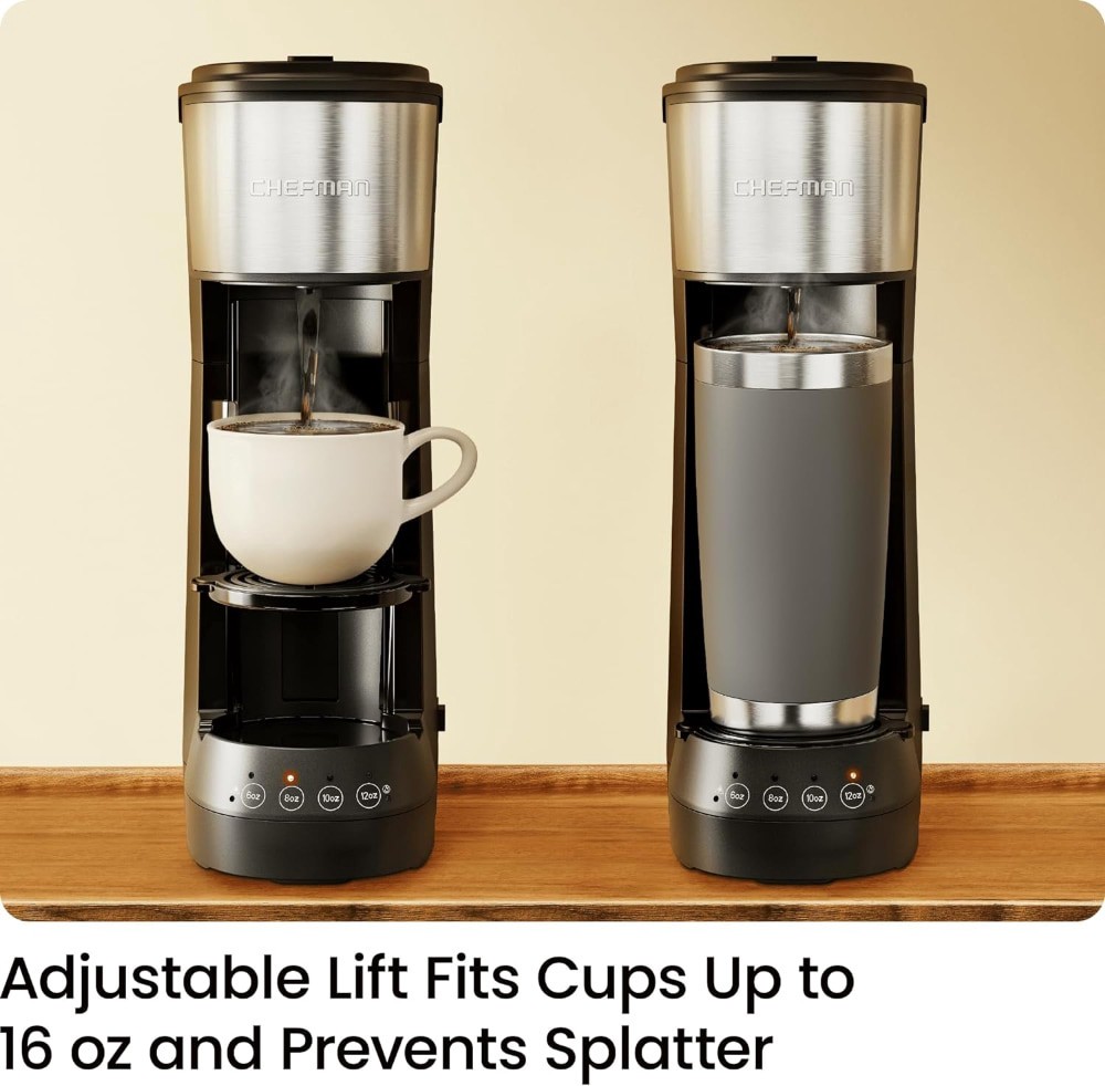 slide 6 of 6, Chefman InstaCoffee Max Single-Serve Brewer with Lift, 1 ct