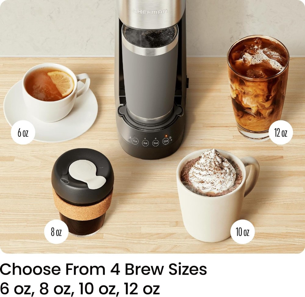 slide 5 of 6, Chefman InstaCoffee Max Single-Serve Brewer with Lift, 1 ct