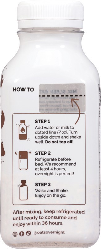 slide 4 of 5, Oats Overnight Cookies & Cream Shake 2.2 oz, 2.2 oz