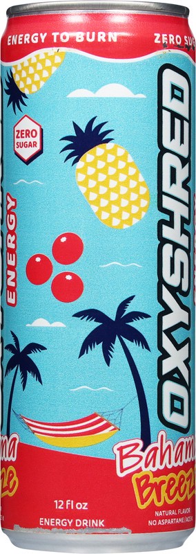 slide 3 of 5, Oxyshred Bahama Breeze Energy Drink 12 fl oz, 12 fl oz
