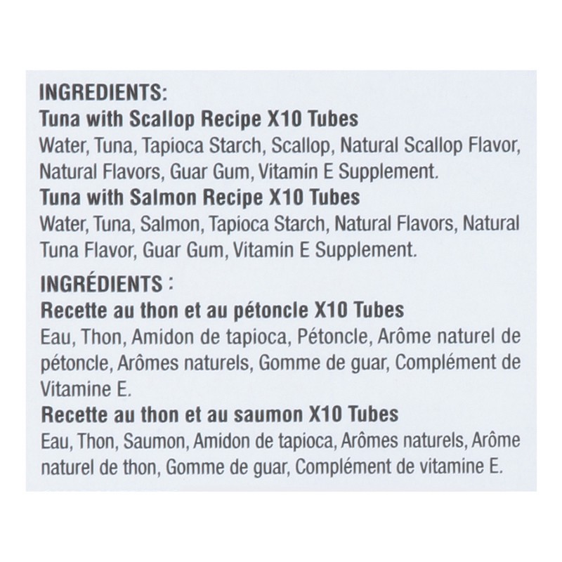 slide 4 of 4, Inaba Churu Tuna with Scallop Recipe/Tuna with Salmon Recipe Cat Treat 20 - 0.5 oz Tubes, 20 ct