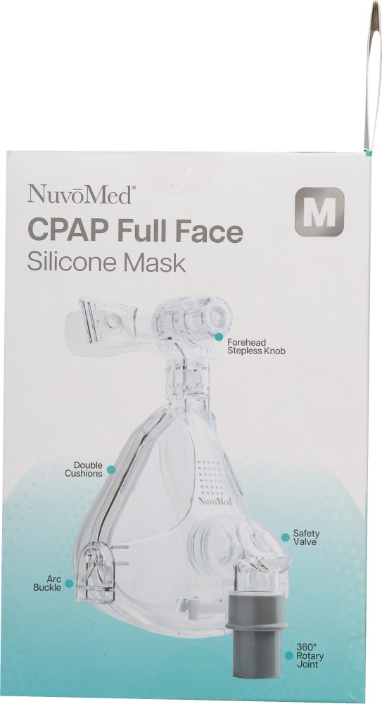 slide 3 of 4, Nuvomed Cpap Complete Face Silicone Mask, 1 ct