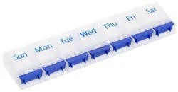 NuvoMed 7-Day Pill Organizer with Push Buttons