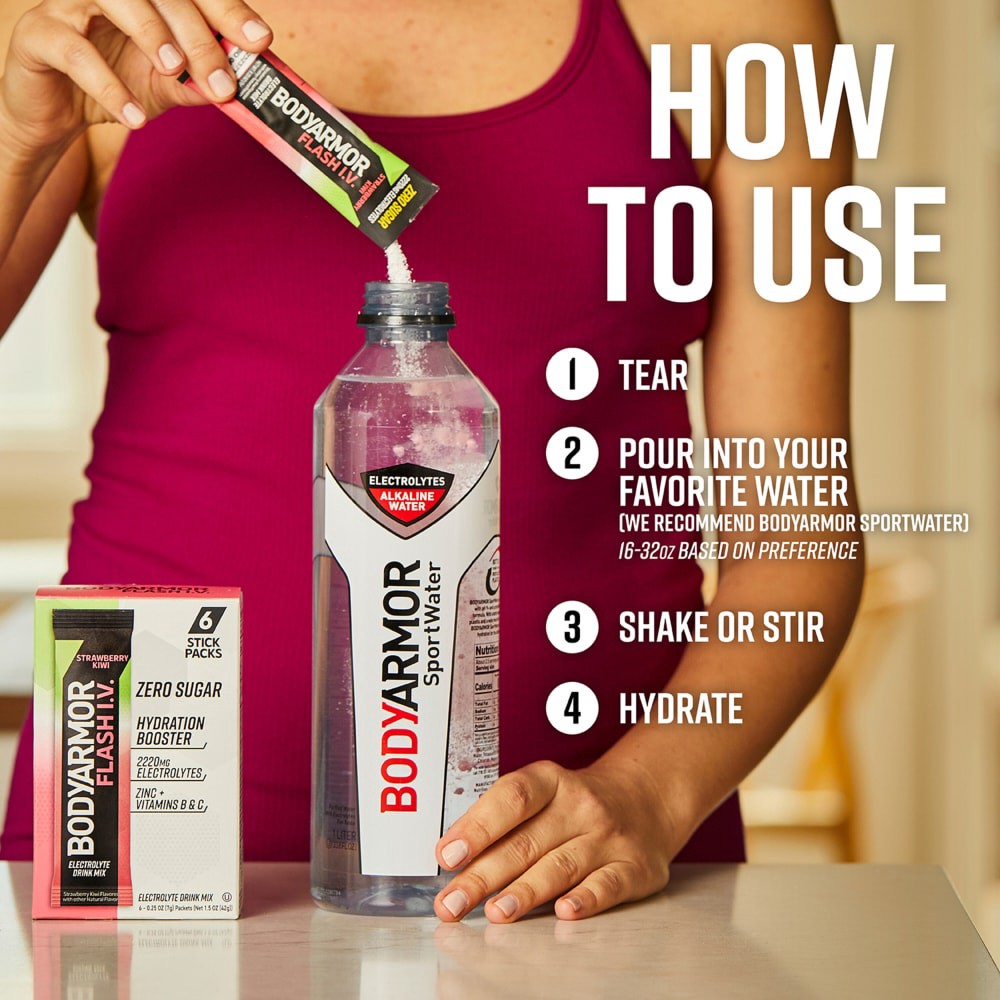 slide 4 of 6, Bodyarmor Iv Strawberry Kiwi Pouches - 15 ct, 15 ct