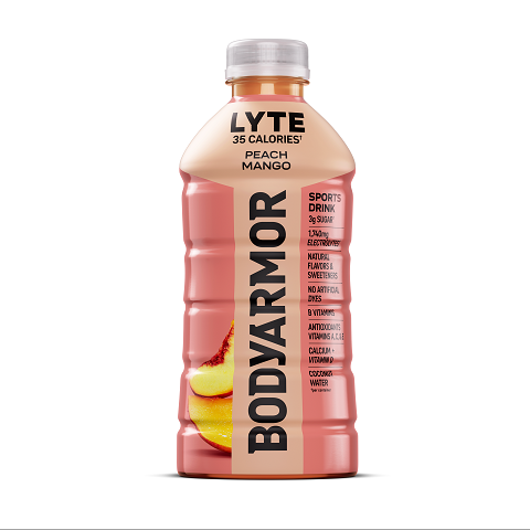 slide 1 of 4, BODYARMOR LYTE Sports Drink Peach Mango, 28 oz