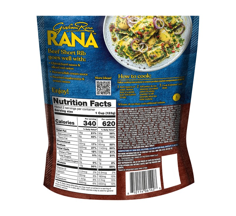 slide 4 of 4, Rana Beef Short Rib Ravioli, 8 oz