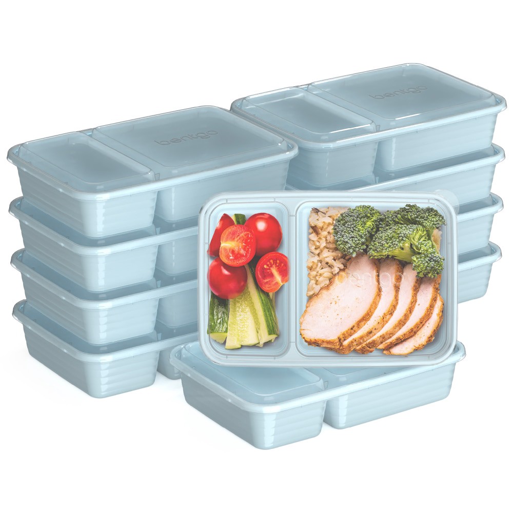slide 4 of 6, Bentgo Prep 2-Compartment Container - Sky, 1 ct