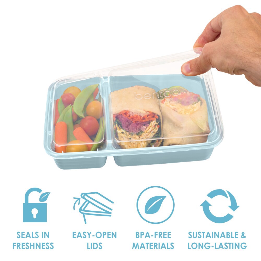 slide 5 of 6, Bentgo Prep 2-Compartment Container - Sky, 1 ct