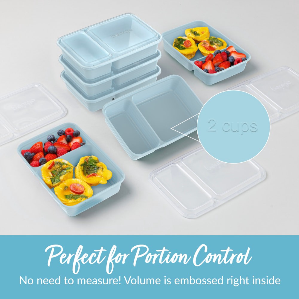 slide 6 of 6, Bentgo Prep 2-Compartment Container - Sky, 1 ct