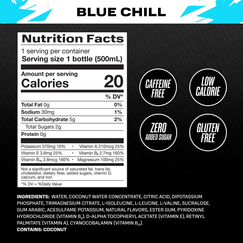slide 4 of 6, Prime Hydration Ice Blue Chill, 16.9 oz