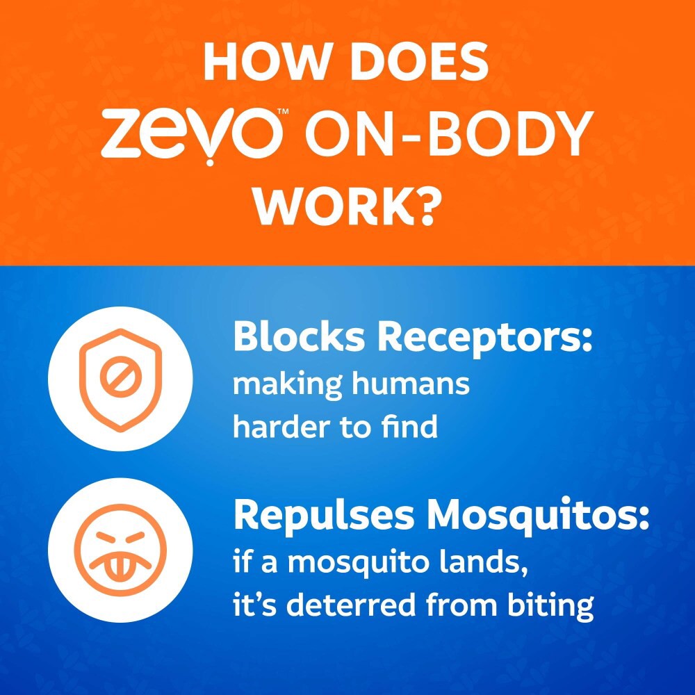 slide 3 of 6, Zevo On-Body Mosquito + Tick Repellent Aerosol Spray (8oz, Value Size), 8 oz