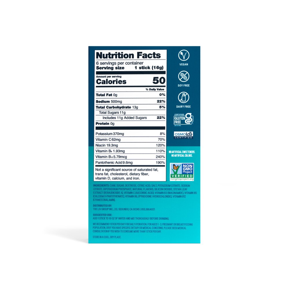 slide 4 of 6, Liquid I.V.® Hydration Multiplier® Electrolyte Orange Vanilla Dream Drink Mix Packets, 6 ct / 0.56 oz