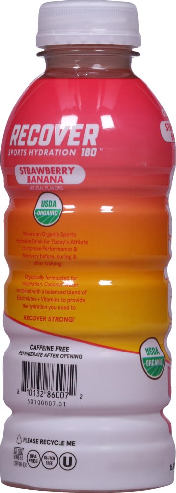 slide 2 of 4, Recover 180 Organic Strawberry Banana Sports Hydration 16.9 fl oz, 16.9 fl oz